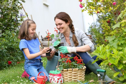 Victorian garden landscaping for a residential outdoor space