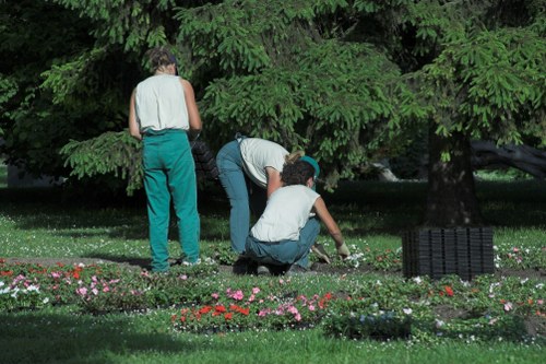 Waste removal and site cleanup during landscaping